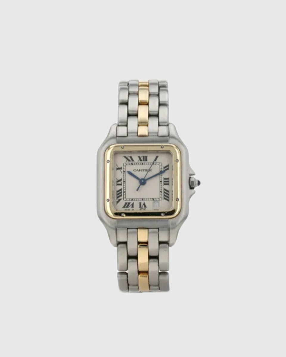 CARTIER – 1990 18K Yellow Gold and Stainless Steel Panthère 27mm